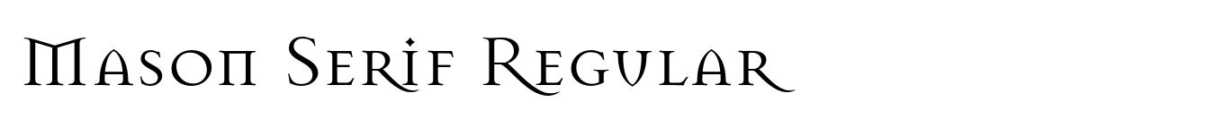 Mason Serif Regular image